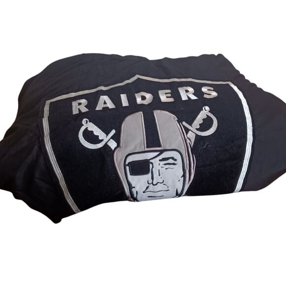 VTG The Northwest Co. NFL Last Vegas Raiders Sweatshirt Comforter 66X84 - Picture 3 of 4
